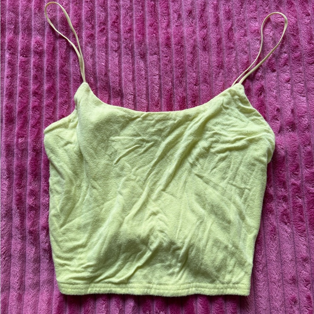 PacSun Green Fitted Crop Camisole Pajama Top
